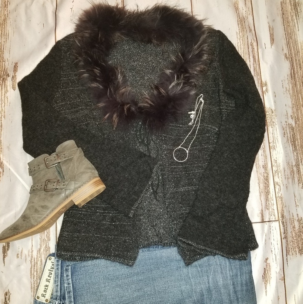 Roberto Cavalli fox hair sweater